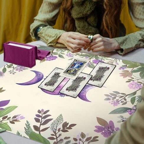 SHE SAID OKURRR Altar Cloth Velvet Tarot Cloth Tarot Mat for Reading - Includes Tarot Card Bag (Sun Moon) in Kuwait