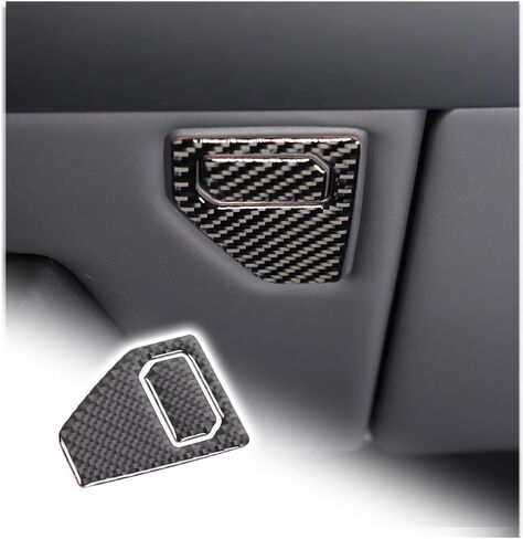 Soft Carbon Fiber Car Passenger Glove Box Switch Button Panel Trim Sticker Compatible with BMW 5 Series G60 2024 Auto Accessories(Black) in Saudi Arabia