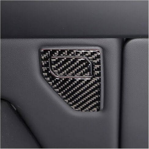 Soft Carbon Fiber Car Passenger Glove Box Switch Button Panel Trim Sticker Compatible with BMW 5 Series G60 2024 Auto Accessories(Black) in Saudi Arabia