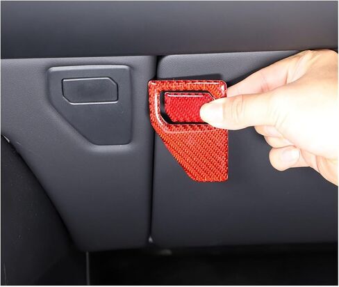 Soft Carbon Fiber Car Passenger Glove Box Switch Button Panel Trim Sticker Compatible with BMW 5 Series G60 2024 Auto Accessories(Black) in Saudi Arabia