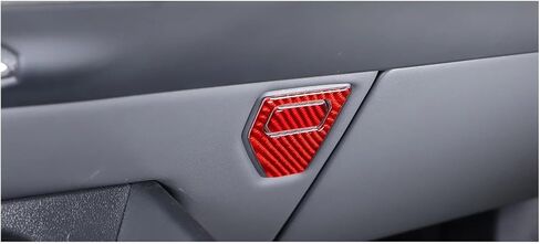 Soft Carbon Fiber Car Passenger Glove Box Switch Button Panel Trim Sticker Compatible with BMW 5 Series G60 2024 Auto Accessories(Black) in Saudi Arabia