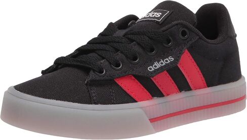Adidas Daily 3.0 Skate Shoe, Semi Solar Red/White, 4 US Unisex Little Kid in Saudi Arabia