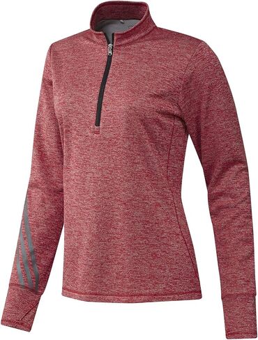 adidas - Women's Brushed Terry Heathered Quarter-Zip Pullover - A285 in Saudi Arabia