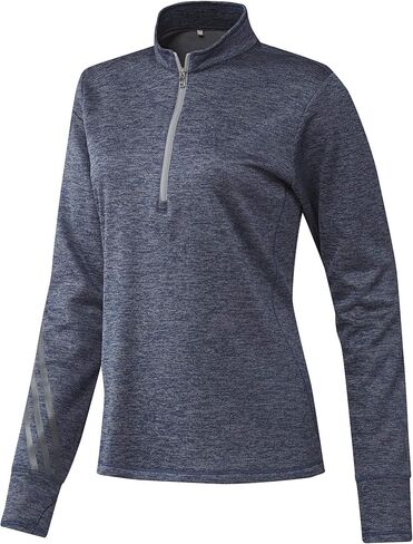 adidas - Women's Brushed Terry Heathered Quarter-Zip Pullover - A285 in Saudi Arabia