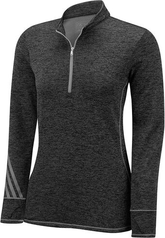 adidas - Women's Brushed Terry Heathered Quarter-Zip Pullover - A285 in Saudi Arabia