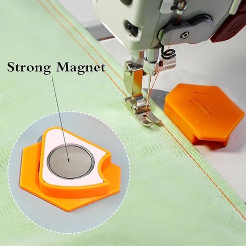 Magnetic Seam Guide for Sewing Machine, Upgraded Multi-Purpose Tool Polygonal Strong Magnetic Gauge,Polygonal Multifucntional Seam Guide Hemmer with Scale,Sewing Accessories Supplies in Saudi Arabia