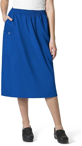 WonderWink WonderWORK Women’s Pull-On Cargo Skirt — Royal, Small in Saudi Arabia