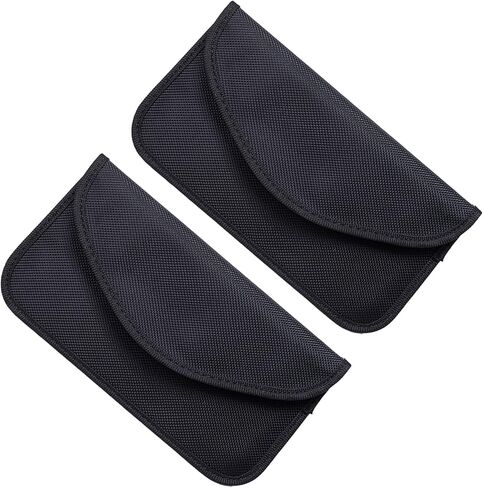 2 PCS Faraday Bags, Signal Blocking Key Pouch, Faraday Bags for Phones, Anti Theft Protection for Phone and Car Keys (Black) in Kuwait