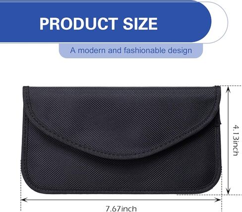 2 PCS Faraday Bags, Signal Blocking Key Pouch, Faraday Bags for Phones, Anti Theft Protection for Phone and Car Keys (Black) in Kuwait