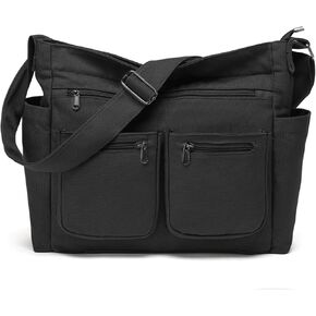 Large Capacity Canvas Hobo Bags for Women & Men, Shoulder Crossbody Bags, Tote Messenger Handbag for Work, Shopping, Travel… in Kuwait