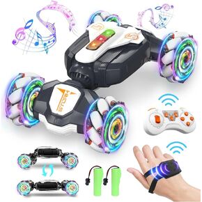 سيارة RC Gesture RC، سيارة الانجراف عالية السرعة 4WD، مستشعر إيماءات سيارات التحكم عن بعد 2.4 جيجا هرتز، سيارات الطرق الوعرة الدوارة 360 درجة مع أضواء الموسيقى، عمر 6-12 عامًا للأولاد والبنات هدية عيد ميلاد Xams in Kuwait