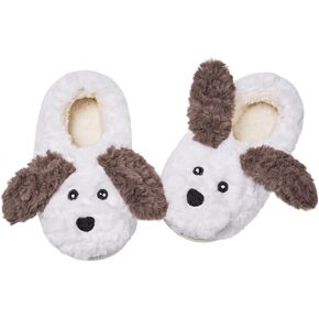 XIXITIAO Girls Boys Cow Slippers for Toddle Kids, Cute Fuzzy Cartoon Animal Slippers, Christmas Fluffy House Bedroom Shoes for Indoor, Size 7 in Saudi Arabia