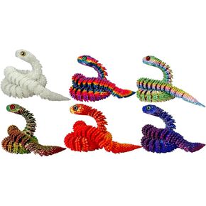 24 Inch 3D Printed Articulated Snakes,3D Printed Animals Toys, Flexible Movable Joint Viper for Home Office Desk Decor,Easter Halloween Party Decorations Gifts in Kuwait