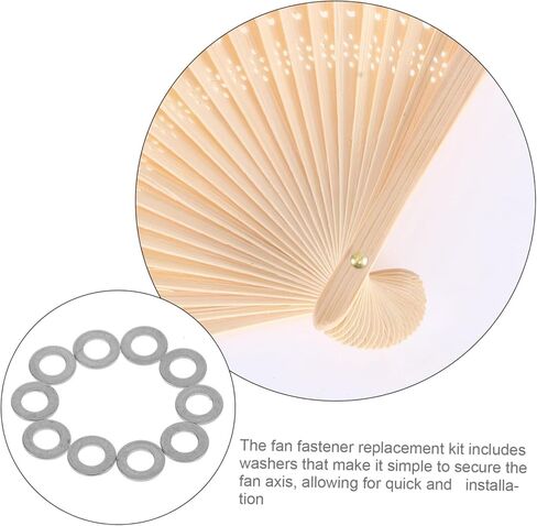 10pcs Folding Fan Repair Parts Rivet Spacer for Handmade Fan Fastener Replacement in Saudi Arabia
