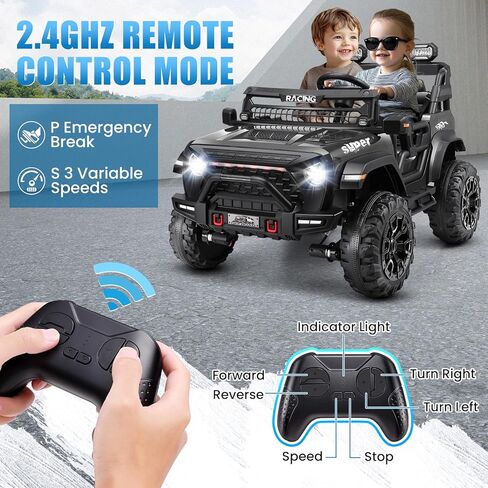 ألعاب ركوب هيكول 24 فولت للأطفال، سيارة كهربائية بمقعدين مع جهاز تحكم عن بعد، بطارية 9AH، عجلات تعمل بالطاقة 4×4، مقعدين بعرض 20 بوصة، سرعة تصل إلى 5 ميل في الساعة، تعليق، موسيقى، لعبة 24 فولت للفتيات، وردي in Kuwait
