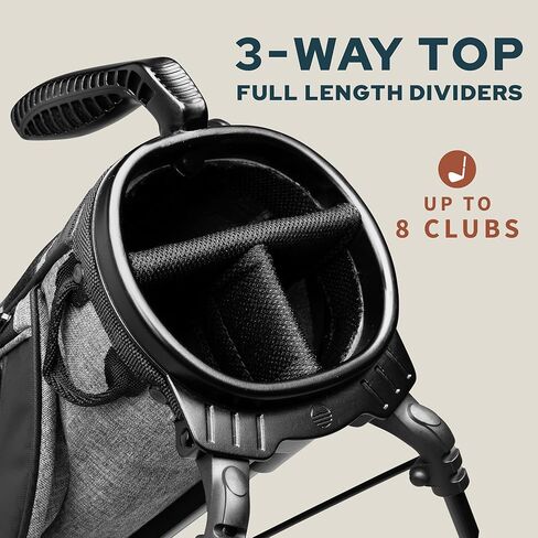 Sunday Golf Loma XL Bag - Lightweight Golf Bag w/Strap and Stand – Easy to Carry Pitch n Putt Golf Bag – Golf Stand Bag for The Driving Range, Par 3 and Executive Courses, 3.4 pounds (Toasted Almond) in Kuwait
