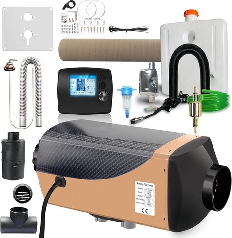 12V 7kW Diesel Air Fuel Heater – LCD Display, Auto Thermostat, Aviation Plug, Overheat Alarm, High Altitude Mode, Parking Heater for RVs, Trucks, Ships in Saudi Arabia
