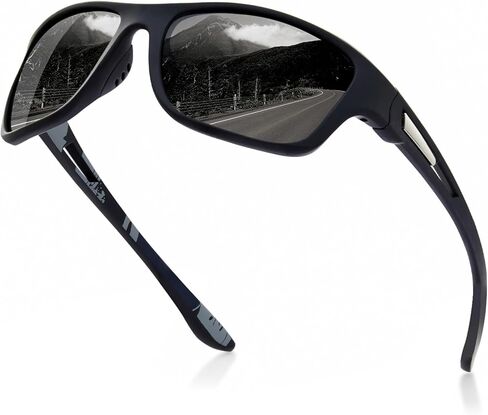 suoso Polarized Sports Sunglasses for Men: UV400 Protection Glasses Womens Wrap Around Goggles for Driving Fishing in Kuwait