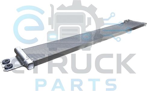 For Freightliner 2018-2025 Cascadia DT12 w/Detroit Engine DD13 DD15 XMSN Transmission Oil Cooler Air to Oil Assembly w/ 3/4" Pipe 07-25222-000 in Saudi Arabia