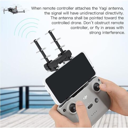 موسع نطاق الهوائي Yagi-UDA 2.4 جيجا هرتز معزز الإشارة لـ DJI NEO/Mini 2 SE/Mini 4K | ميني 3 برو | طائرة مافيك إير 2 بدون طيار RC-N1 / RCN2 /RCN3، المزيد من الأمان لملحقات الطيران المحددة in Kuwait