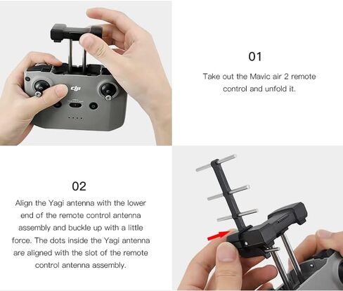 موسع نطاق الهوائي Yagi-UDA 2.4 جيجا هرتز معزز الإشارة لـ DJI NEO/Mini 2 SE/Mini 4K | ميني 3 برو | طائرة مافيك إير 2 بدون طيار RC-N1 / RCN2 /RCN3، المزيد من الأمان لملحقات الطيران المحددة in Kuwait