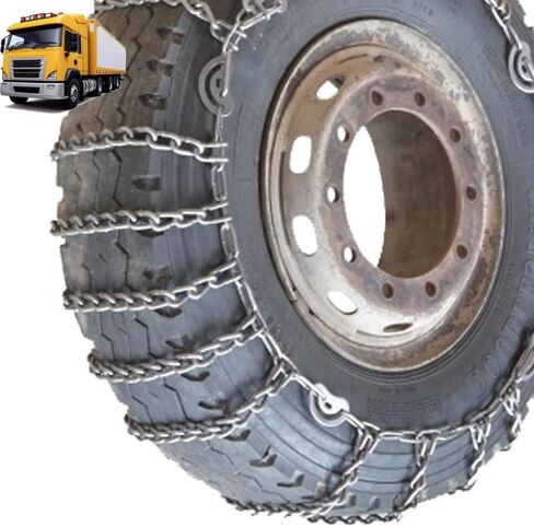 2pcs 9mm Heavy Duty Snow Tire Chains for Suv Pickup Trucks and AVT Traction Chains Manganese Skid Design for Snow,Mud and Sand Reliable Grip 10R22.5 2pcs 205/75R17.5 in Kuwait