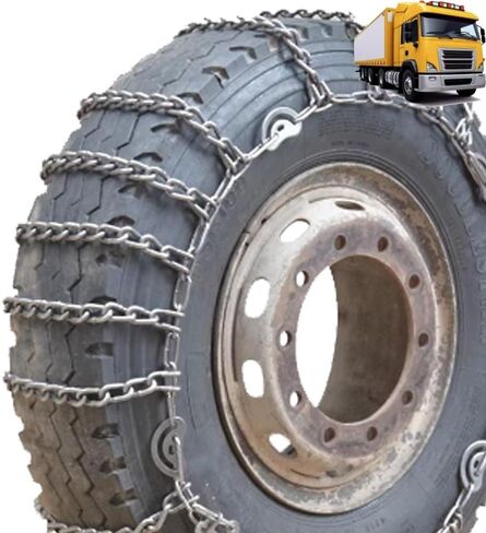 2pcs 9mm Heavy Duty Snow Tire Chains for Suv Pickup Trucks and AVT Traction Chains Manganese Skid Design for Snow and Mud Reliable Grip 315/80R22.5 2pcs 10.00-20 in Saudi Arabia