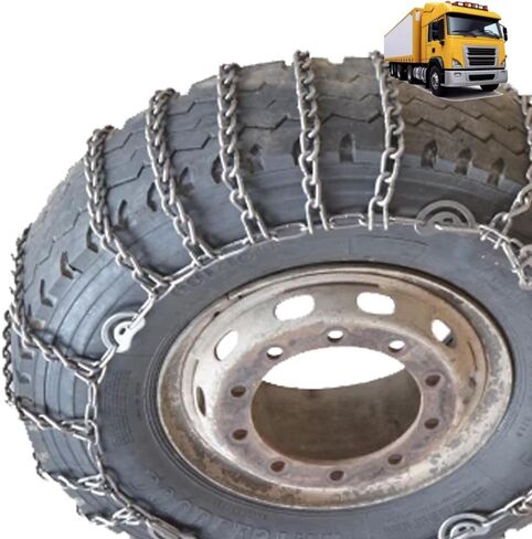 2pcs 9mm Heavy Duty Snow Tire Chains for Suv Pickup Trucks and AVT Traction Chains Manganese Skid Design for Snow and Mud Reliable Grip 315/70R22.5 2pcs 8.25-16 in Saudi Arabia
