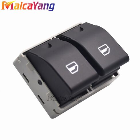 زر تبديل نافذة الطاقة الكهربائية 6Q0959858 متوافق مع VW Polo 9N Seat Ibiza Cordoba 2002 2003 2004-2009 6Q0959858A (أسفل بني) in Kuwait