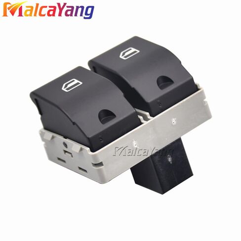 زر تبديل نافذة الطاقة الكهربائية 6Q0959858 متوافق مع VW Polo 9N Seat Ibiza Cordoba 2002 2003 2004-2009 6Q0959858A (أسفل بني) in Kuwait