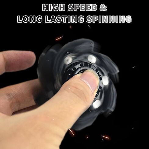 Pillbug Fidget Spinner، درع مفتوح معدني للبالغين، ألعاب تململ من خليط معدني EDC لعبة تخفيف التوتر للبالغين لعبة مكتب تنفيذي لاضطراب فرط الحركة ونقص الانتباه والتوحد (أسود) in Kuwait