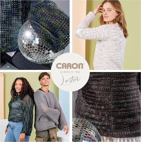 Caron Simply Me Luster Golden Yarn - 2 Pack of 170g/6oz - 65% Nylon, 35% Acrylic - #4 Worsted (Medium) - 360 Yards - Knitting/Crochet in Saudi Arabia