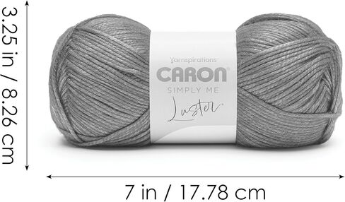 Caron Simply Me Luster Golden Yarn - 2 Pack of 170g/6oz - 65% Nylon, 35% Acrylic - #4 Worsted (Medium) - 360 Yards - Knitting/Crochet in Saudi Arabia