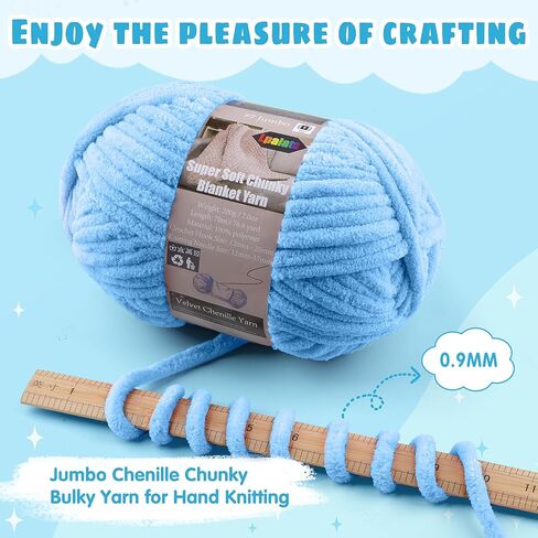 Velvet Chenille Yarn for Crocheting Super Bulky - 1 Skein of 200g/7oz - Ultra Soft Baby Blanket Chunky Plush Yarn for Knitting Amigurumi Crochet Thick Blankets (76.6 yds)(1, Orange) in Saudi Arabia