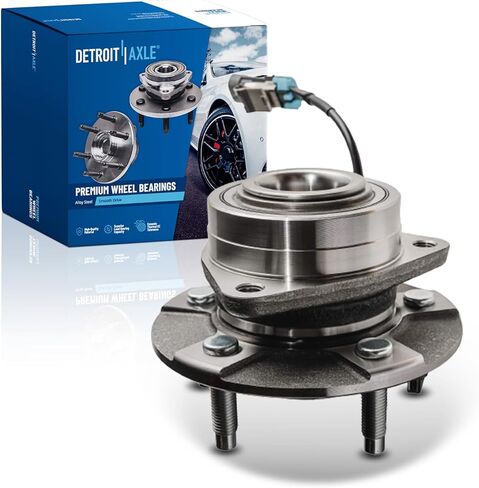 محور ديترويت - 513189 محور محمل العجلات الأمامية لـ 2005-2006 Chevy Equinox Pontiac Torrent 2002-2007 Saturn Vue 5 العروات [ث/4 عجلات ABS]، مجموعة محمل العجلات البديلة والمحاور in Saudi Arabia