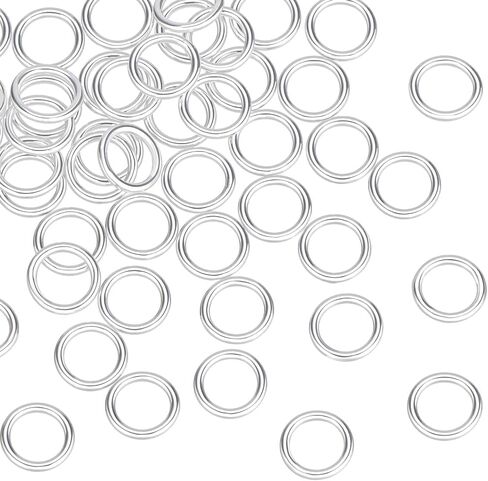 PH PandaHall 50pcs 925 Sterling Silver Closed Jumps Rings, 5mm O Rings Soldered Jump Ring 21 Gauge Round Chainmail Ring Jewelry Connector Rings for DIY Earrings Bracelets Necklaces Keychain Crafting in Saudi Arabia