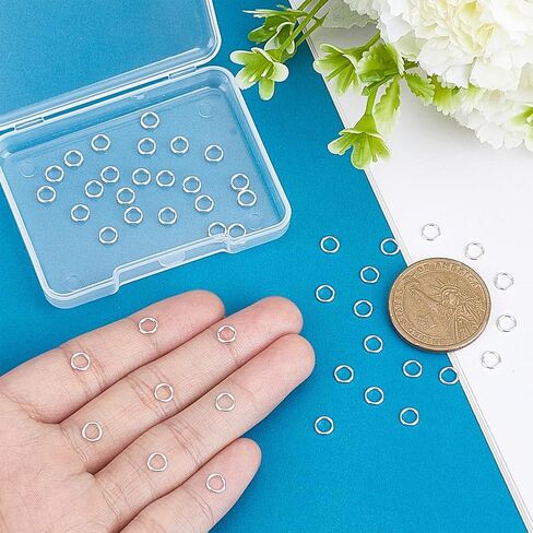 PH PandaHall 50pcs 925 Sterling Silver Closed Jumps Rings, 5mm O Rings Soldered Jump Ring 21 Gauge Round Chainmail Ring Jewelry Connector Rings for DIY Earrings Bracelets Necklaces Keychain Crafting in Saudi Arabia