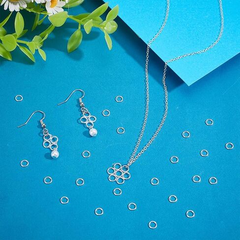PH PandaHall 50pcs 925 Sterling Silver Closed Jumps Rings, 5mm O Rings Soldered Jump Ring 21 Gauge Round Chainmail Ring Jewelry Connector Rings for DIY Earrings Bracelets Necklaces Keychain Crafting in Saudi Arabia