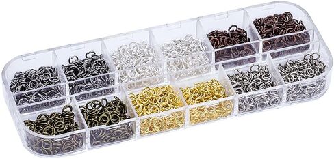 1380Pcs/Box 6 Colors Iron Jump Rings 4mm Round Oprn Jump Ring Connectors Links for DIY Bracelet Necklace Jewelry Making Findings in Saudi Arabia