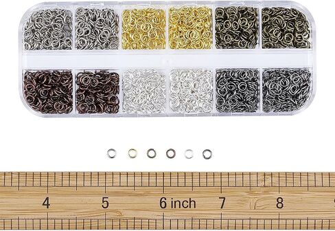 1380Pcs/Box 6 Colors Iron Jump Rings 4mm Round Oprn Jump Ring Connectors Links for DIY Bracelet Necklace Jewelry Making Findings in Saudi Arabia