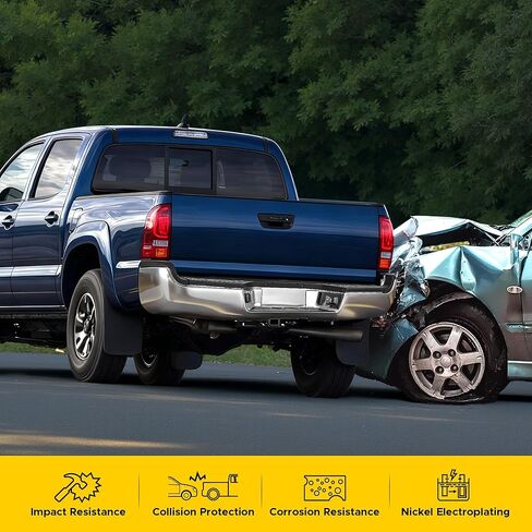 المصد الخلفي VRC متوافق مع مجموعة المصد الخلفي 2005-2015 Toyota Tacoma TO1103113، مصد من الكروم الصلب يناسب الموديلات مع حزمة SR5 أو حزمة محدودة فقط (كروم) in Saudi Arabia