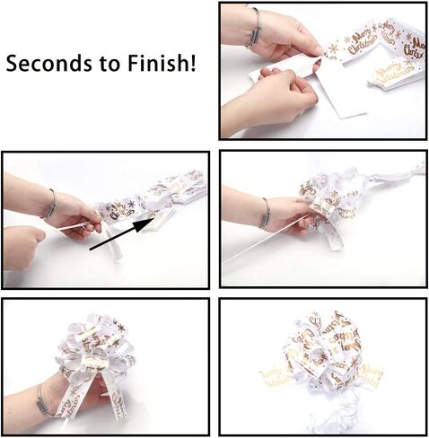 CCINEE Christmas Pull Bows, Gift Wrapping Ribbon Bows for Xmas Birthday St. Valentine's Day Present Wrapping Supplies Pack of 24 in Saudi Arabia
