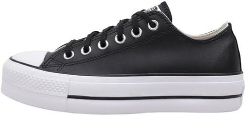 Converse Women's Chuck All Star Lift Clean Ox Sneakers, Black/White, 8.5 Medium US in Saudi Arabia