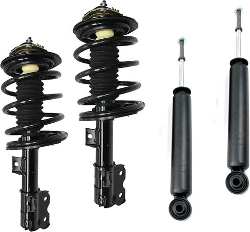 DTA 70095 Full Set 2 Front Complete Struts with Springs and Mounts + 2 Rear Shocks 4-pc Set Compatible with 2004-11 Aveo, 2006-11 Aveo5, 2009 G3, 2005-2008 Pontiac Wave, 2004-2009 Suzuki Swift+ in Saudi Arabia