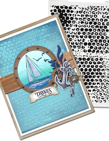 Water Drop Plastic Embossing Folders for Card Making, 3D Textured Dots Embossing Folder DIY Craft Template Raindrop Folders for Scrapbooking Photo Album Supplies in Saudi Arabia