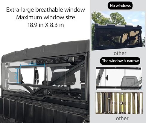 FinFox Slingshot Rear Window for Polaris Ranger Accessories,Clear Hard Coated Rear Windshield Compatible with Polaris Ranger XP 1000 2017-2025/ Ranger 1000 2020-2025/ Ranger XP 900 2013-2019 in Saudi Arabia