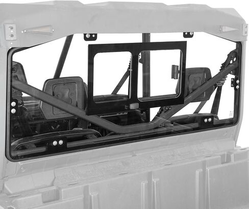 زجاج أمامي خلفي زجاجي من KEMIMOTO مع انزلاق متوافق مع Can-Am Defender & Defender Max HD5/HD8/HD10 2016-2025، زجاج أمان مصفح بسمك 5 مم معتمد من DOT، مقاوم للخدش من البولي كربونات in Kuwait