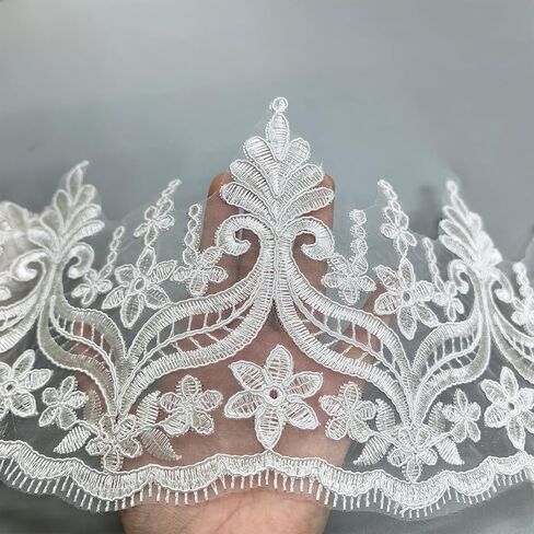 2 Yards 6 Inches Width Vintage Style Embroidery Lace Ribbon Venice Edging Trimming Applique Sewing Lace Trim for Wedding Decor in Kuwait