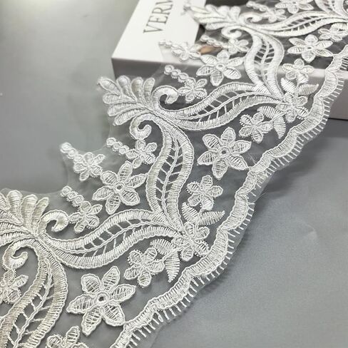 2 Yards 6 Inches Width Vintage Style Embroidery Lace Ribbon Venice Edging Trimming Applique Sewing Lace Trim for Wedding Decor in Kuwait