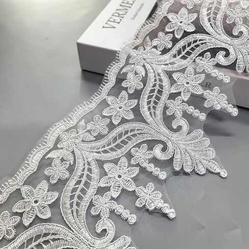 2 Yards 6 Inches Width Vintage Style Embroidery Lace Ribbon Venice Edging Trimming Applique Sewing Lace Trim for Wedding Decor in Kuwait